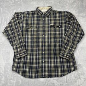 Columbia Flannel Shirt Men 2XL Multi Plaid Casual Long Sleeve Collared Button-Up